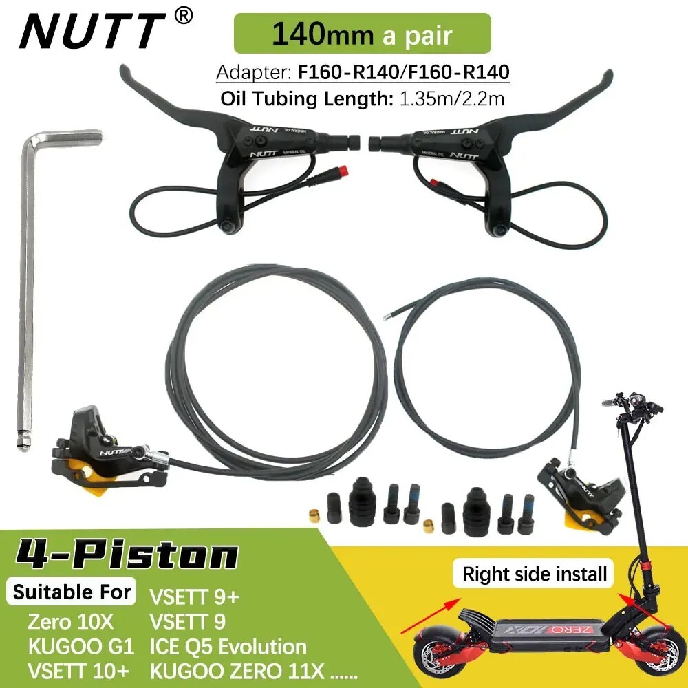 NUTT Electric Scooter Brake Hydraulic Disc Oil Brake For Zero 10X 11X KUGOO G1