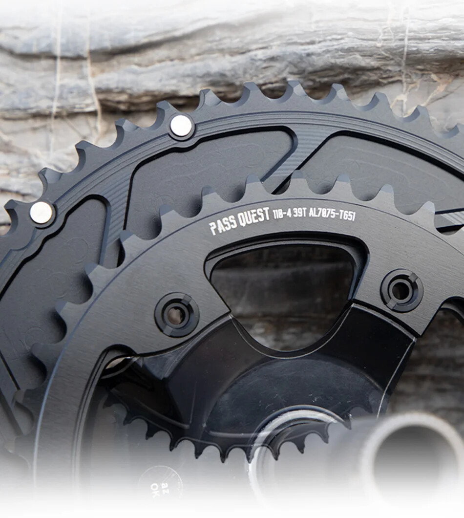 110bcd 4 Bolts Double Chainring 54T-35T Road Bicycle Crankset Round Chainwheels
