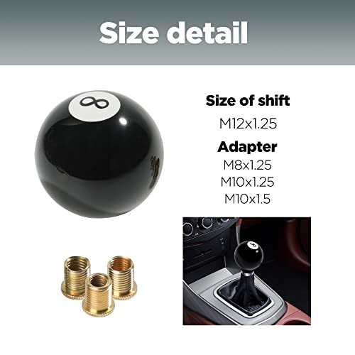 Shift Knob Manual Gear,Round Shift Knob Acrylic Gear,4 5 6 Speed Black8