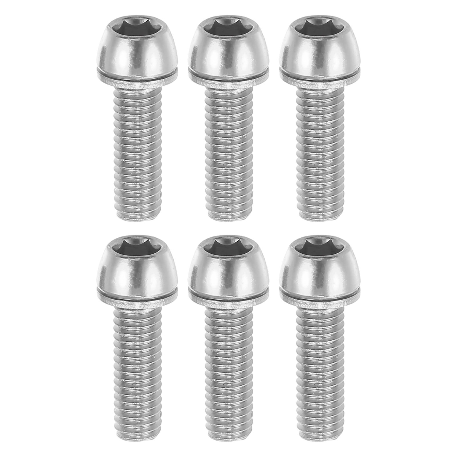 6 Pcs Bicycle Stem Screws for MTB Bike Bicycle Stem Durable M6x20mm Socket He…