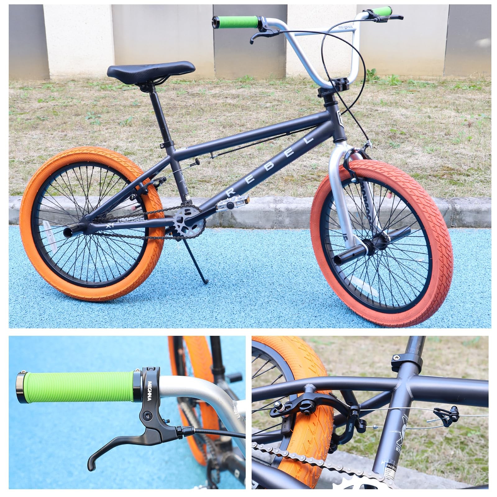 BMX Rear Aluminum Alloy Rim Brake Set，Bike U Brakes 900MM/950MM, Black
