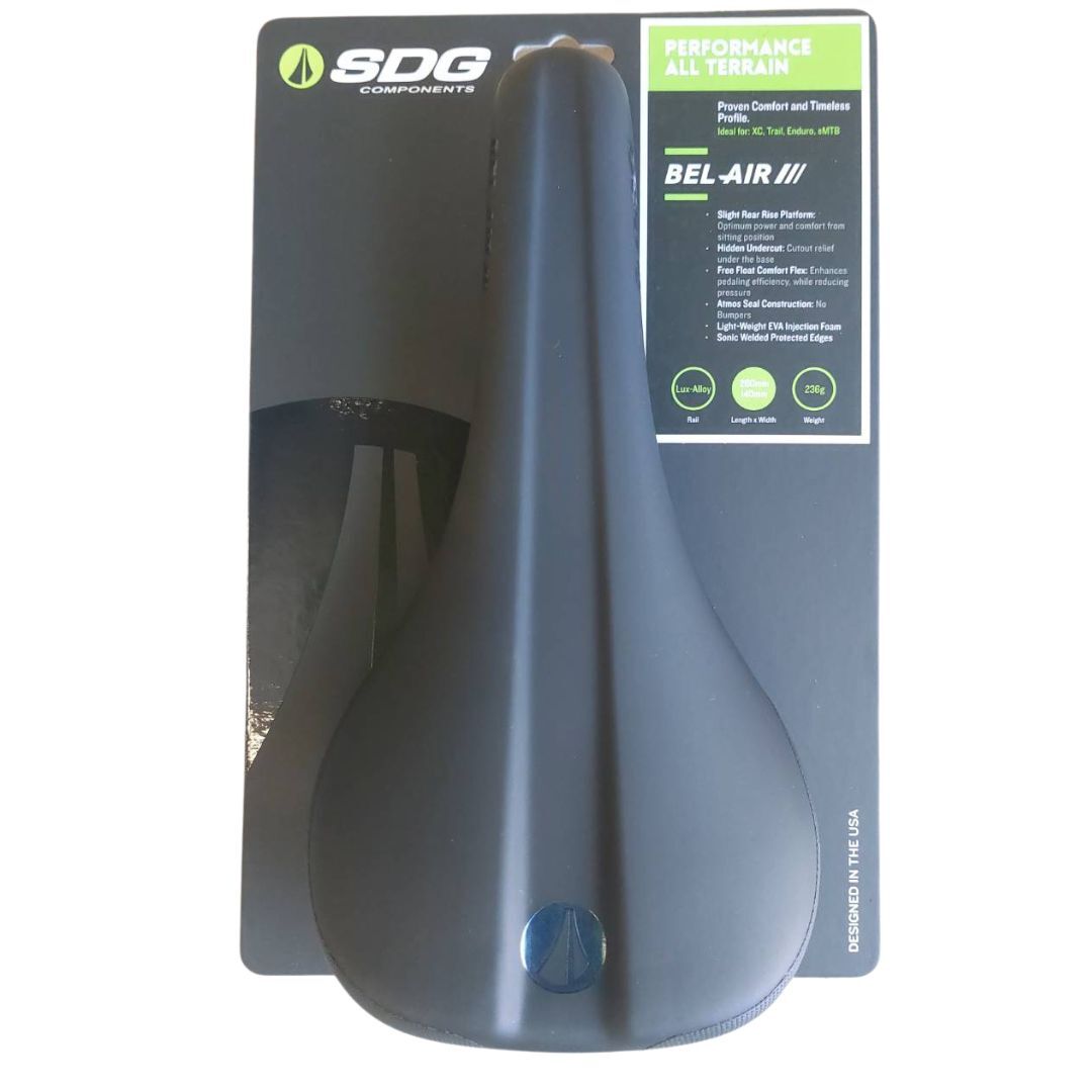 SDG Bel-Air 3.0 260x140mm Lux-Alloy Oil-Slick Rail MTB Road Bike Saddle