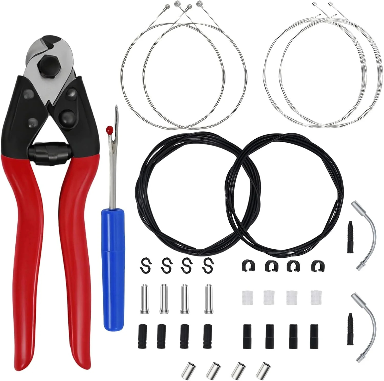 Stainless Steel Wire Cutter Bike Brake and Shifter Derailleur Cable Housing Kit,