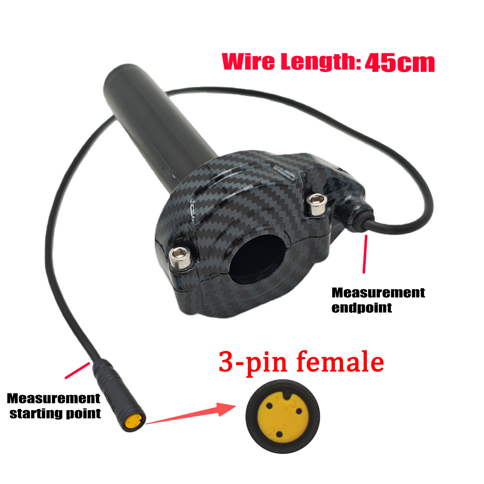 SurRon Style EBike Full Twist Throttle for Bafang Mid-drive Motor BBS01/02 BBSHD