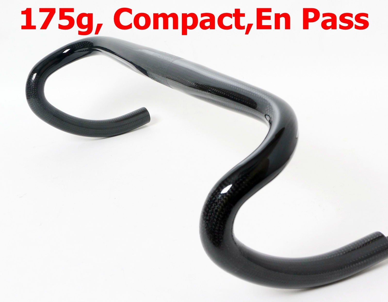 Ultralight 185g,31.8x440mm 3k carbon Compact Road Bike handlebar Black mr-ride