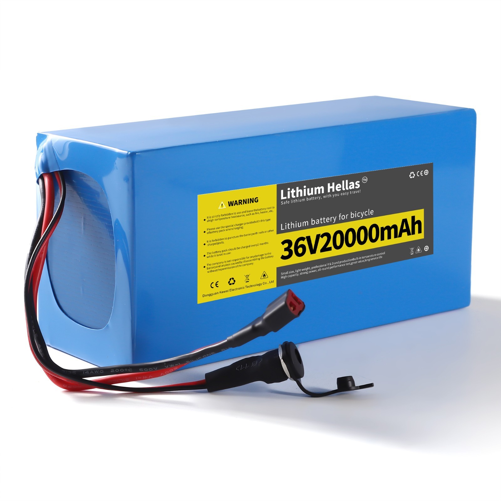 36V20Ah Scooter Ebike Rechargeable Li-ion Battery for ≤750W Motor 30A BMS