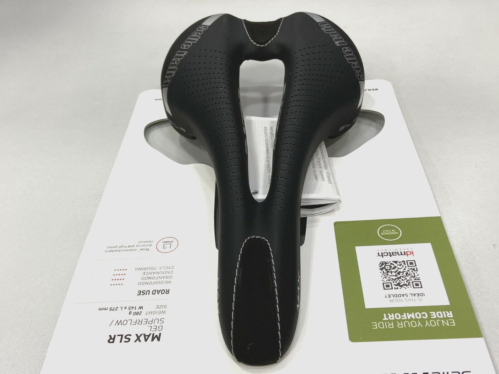 Selle Italia Max SLR Gel Superflow Ti 316 Rail L3 145x275mm Saddle (Black)