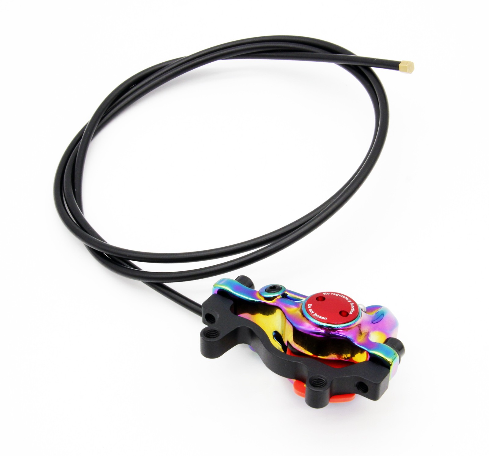 ZOOM HB975 Hydraulic Disc Brake Set MTB Bike Internal Routing Rainbow Oil Slick