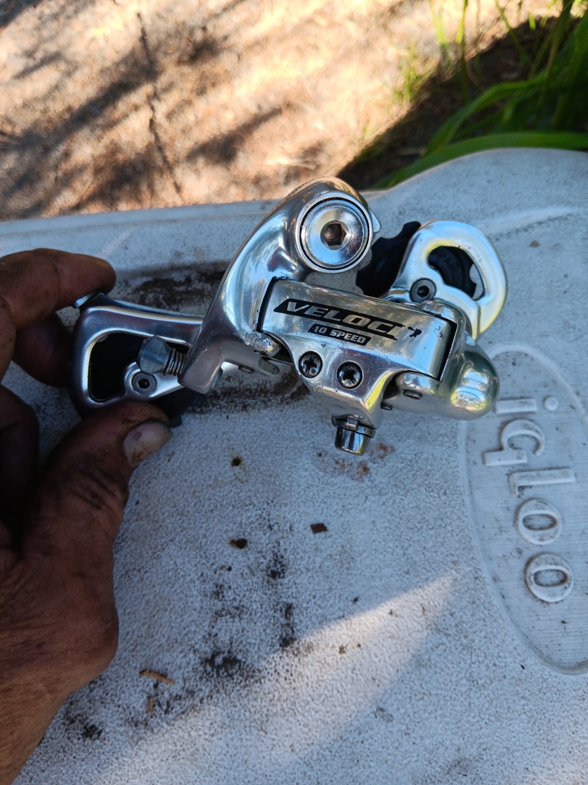 Vintage Campagnolo Veloce 10 Speed LONG Cage Rear Derailleur Road Bike Triple