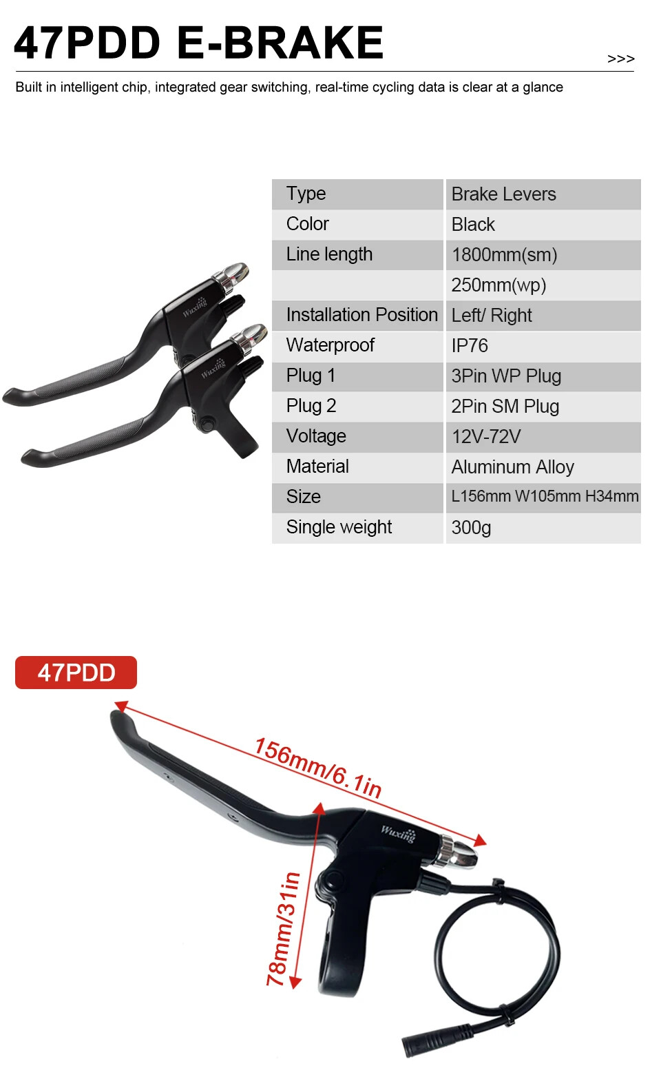 60A Sinewave Dual Mode Controller 48V 52V 60V 72V for 1000W-3000W Hub Motor