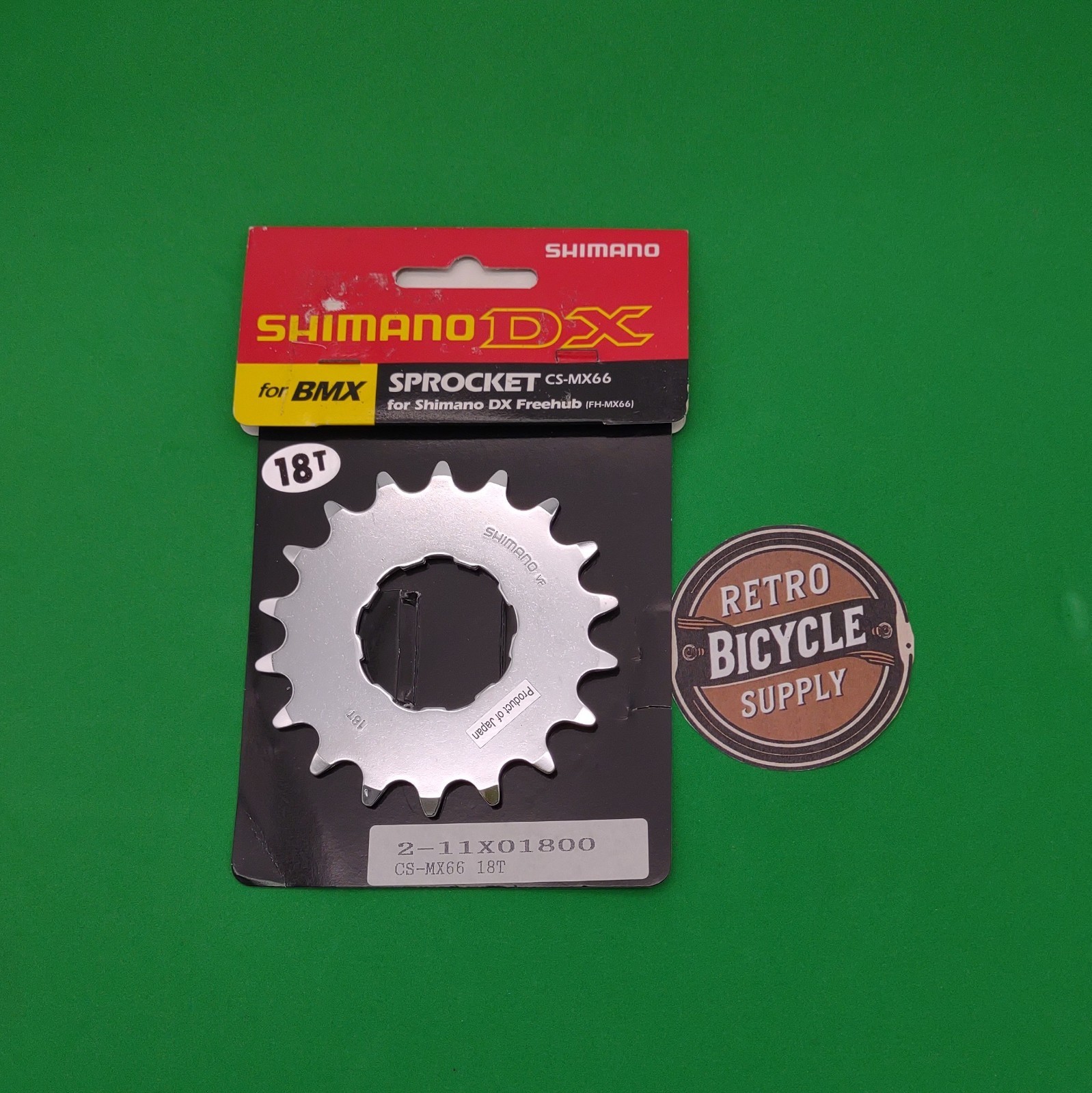 Vintage Shimano BMX DX 18t Cog NOS Sprocket Gear Silver FH-MX66