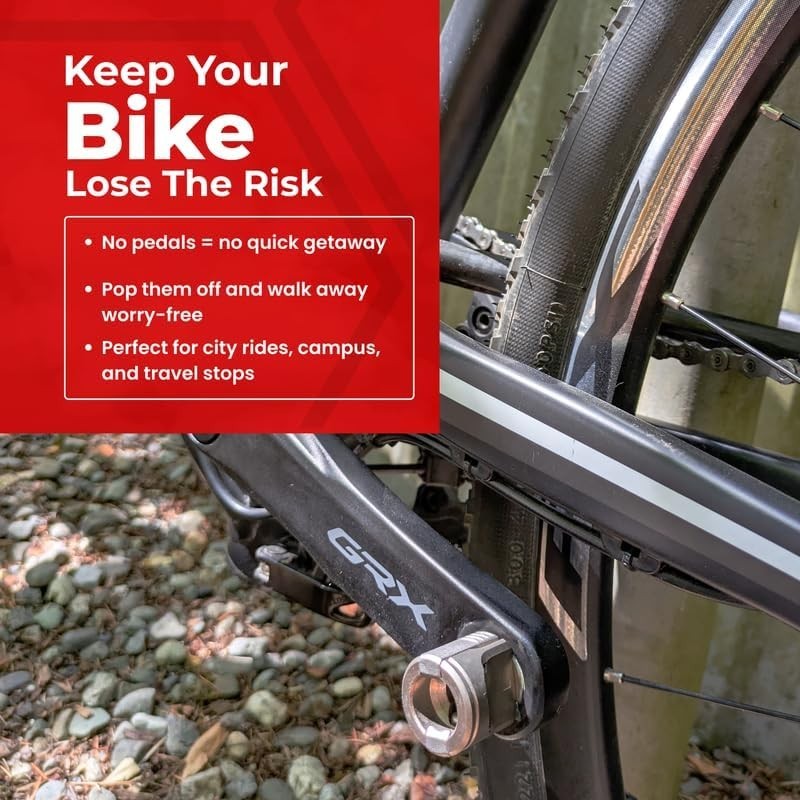 Quick-Release Bike Pedals for Mountain & E-Bikes | Removable, Space-Saving, Dura