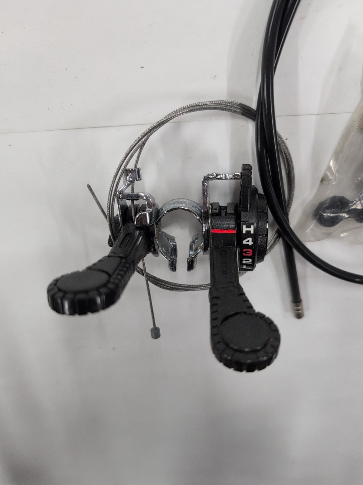 Vintage Shimano Positron Cable Wire Shifter Set NOS Black Plastic 5 Speed