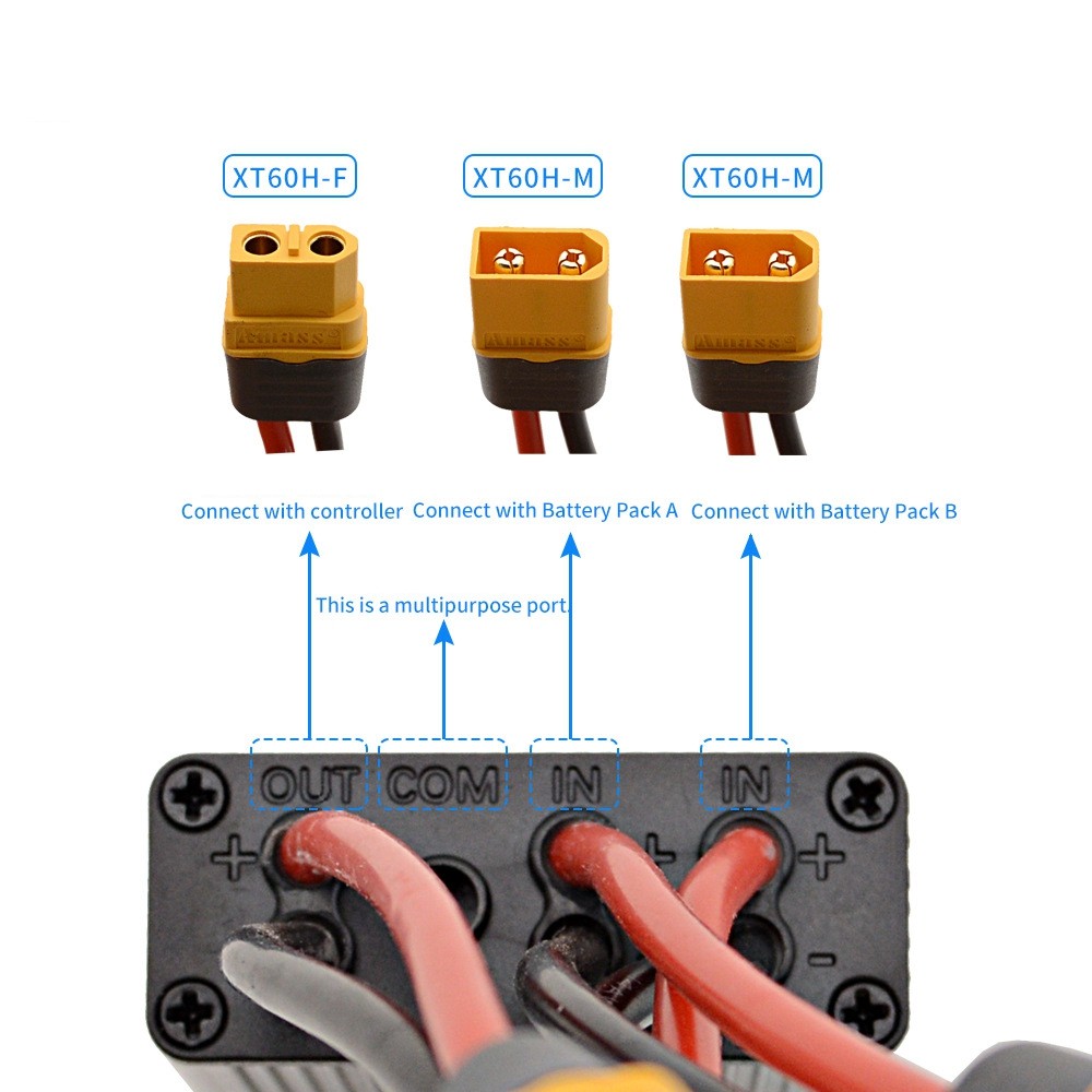 E-Bike‌ 20A 30A 40A 20V to 80V Dual Battery Parallel Module Balancer Protection