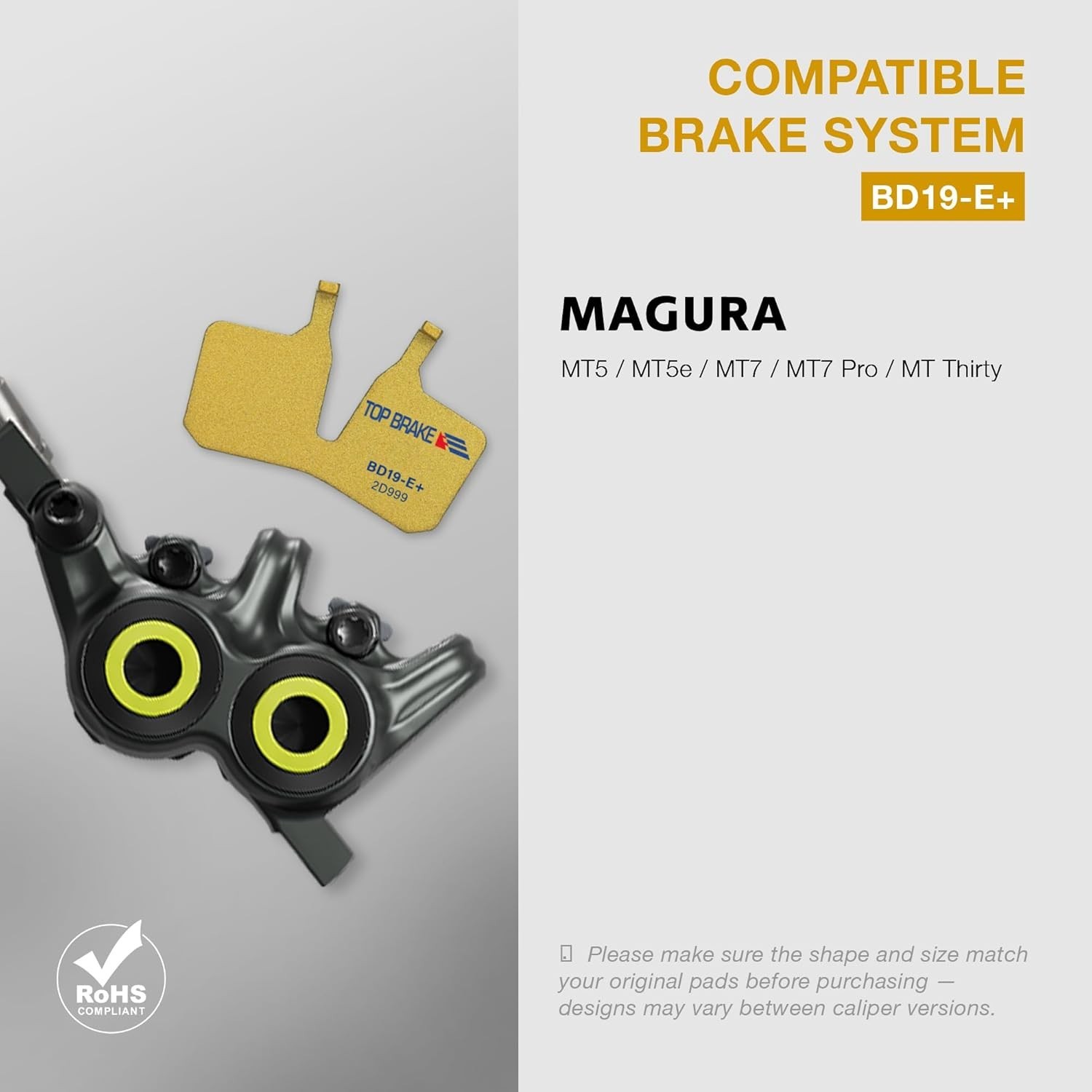 Disc Bike Brake Pads Compatible with MAGURA MT5 MT5e MT7 MT7 PRO MT Thirty | …