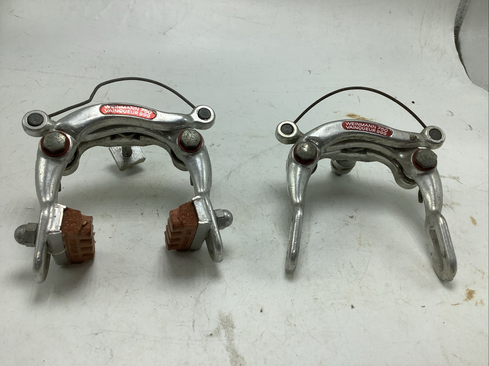 Vintage Weinmann 750 Vainqueur 999 Center Pull Brake Calipers Pair Long Reach