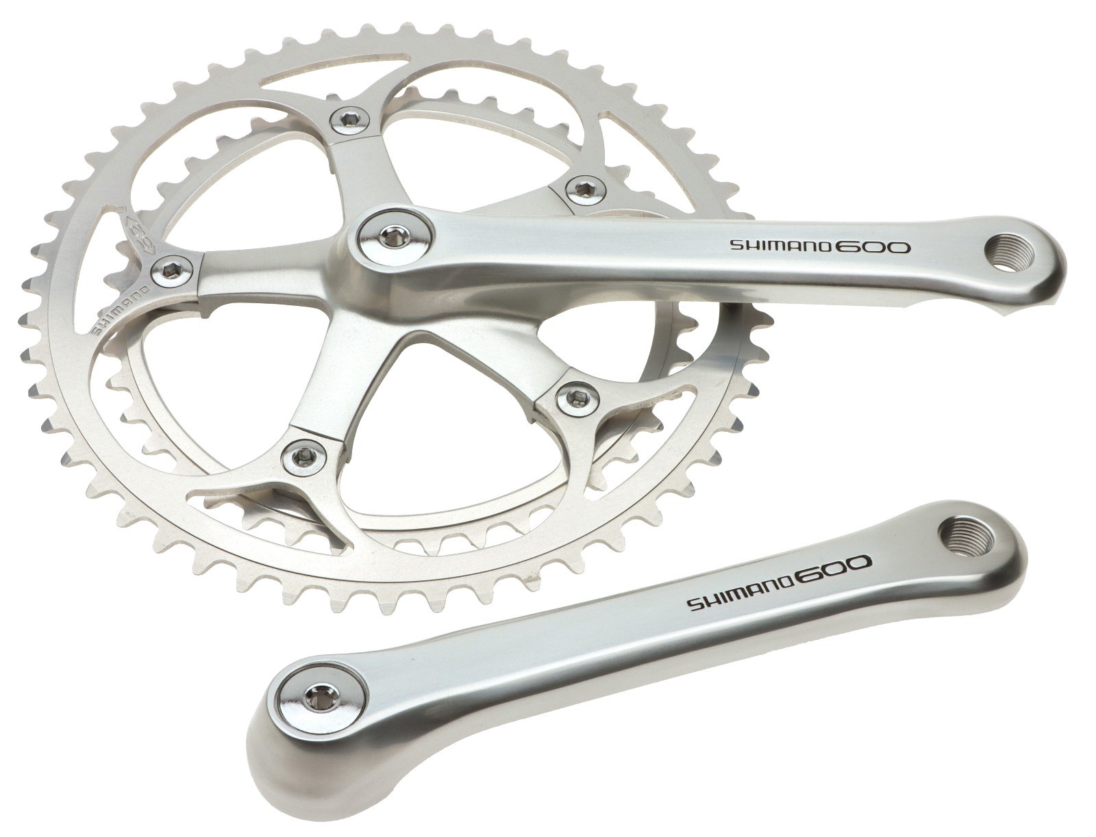 Shimano 600 EX FC-M6207 6 Speed Road Crank w/BB 170mm Silver 52/42 NOS NEW