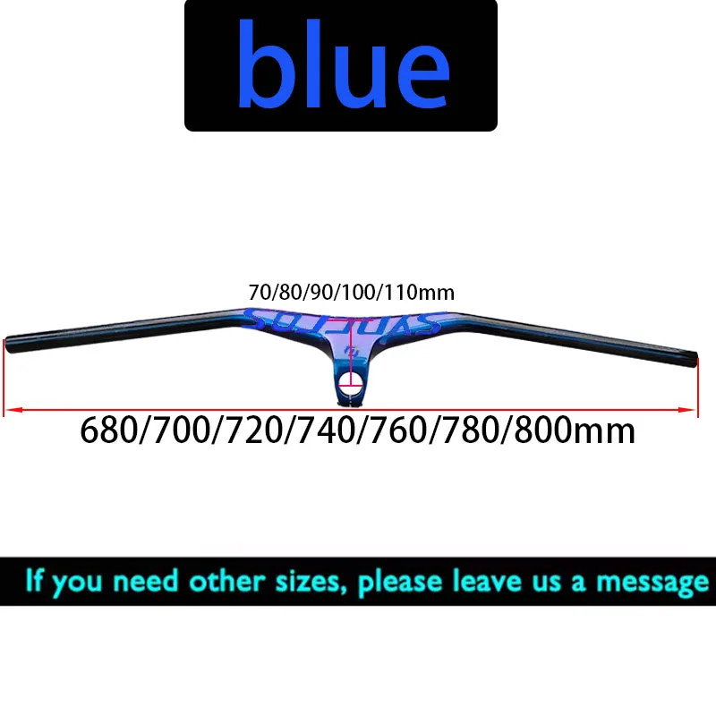 Carbon Integrated Cockpit Handlebar for Mountain Bike 28.6mm Diameter 680-800mm