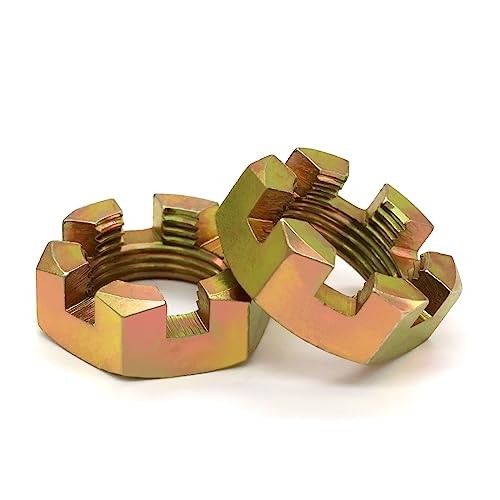 2 Sets Trailer Nut Kit for 1″ Shaft Spindle, Includes 1″ Shaft Spindle Nuts 1″