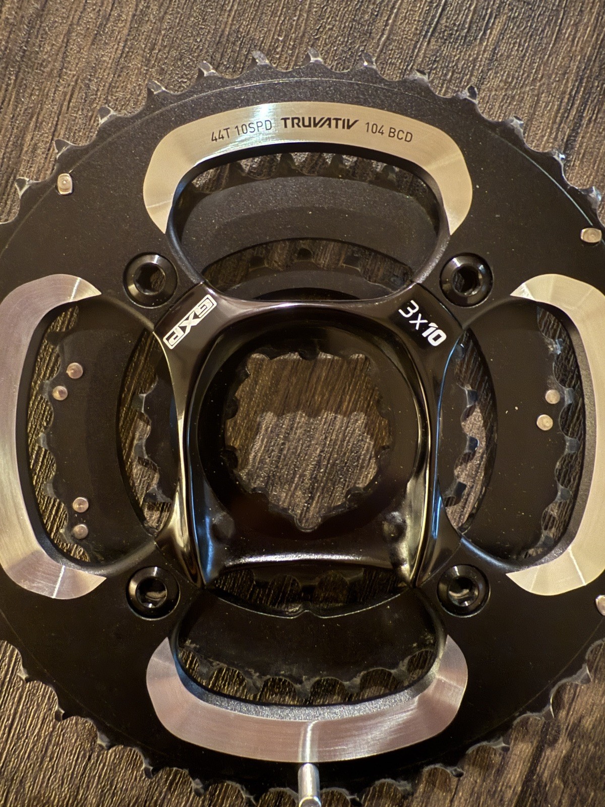 SRAM TruVativ Triple 3×10 22/33/44T X0 10-speed Chainring Set w/GXP DM Spider