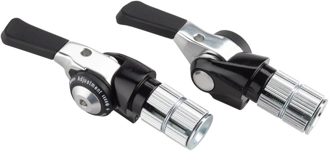 microSHIFT Bar End Shifter Set, 8-Speed Road, Double/Triple, Shimano Compatible,