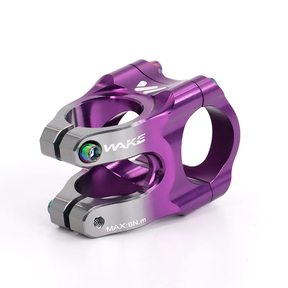 Short Stem Aluminum Alloy Mountain Bike Handlebar Riser Lightweight Purple