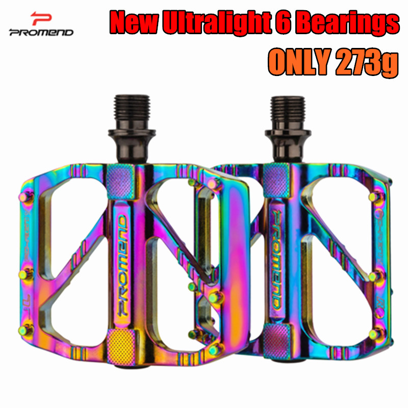 PROMEND Flat Bicycle Pedals Non-slip MTB Road Bike Pedals 3 Sealed Bearing 9/16″