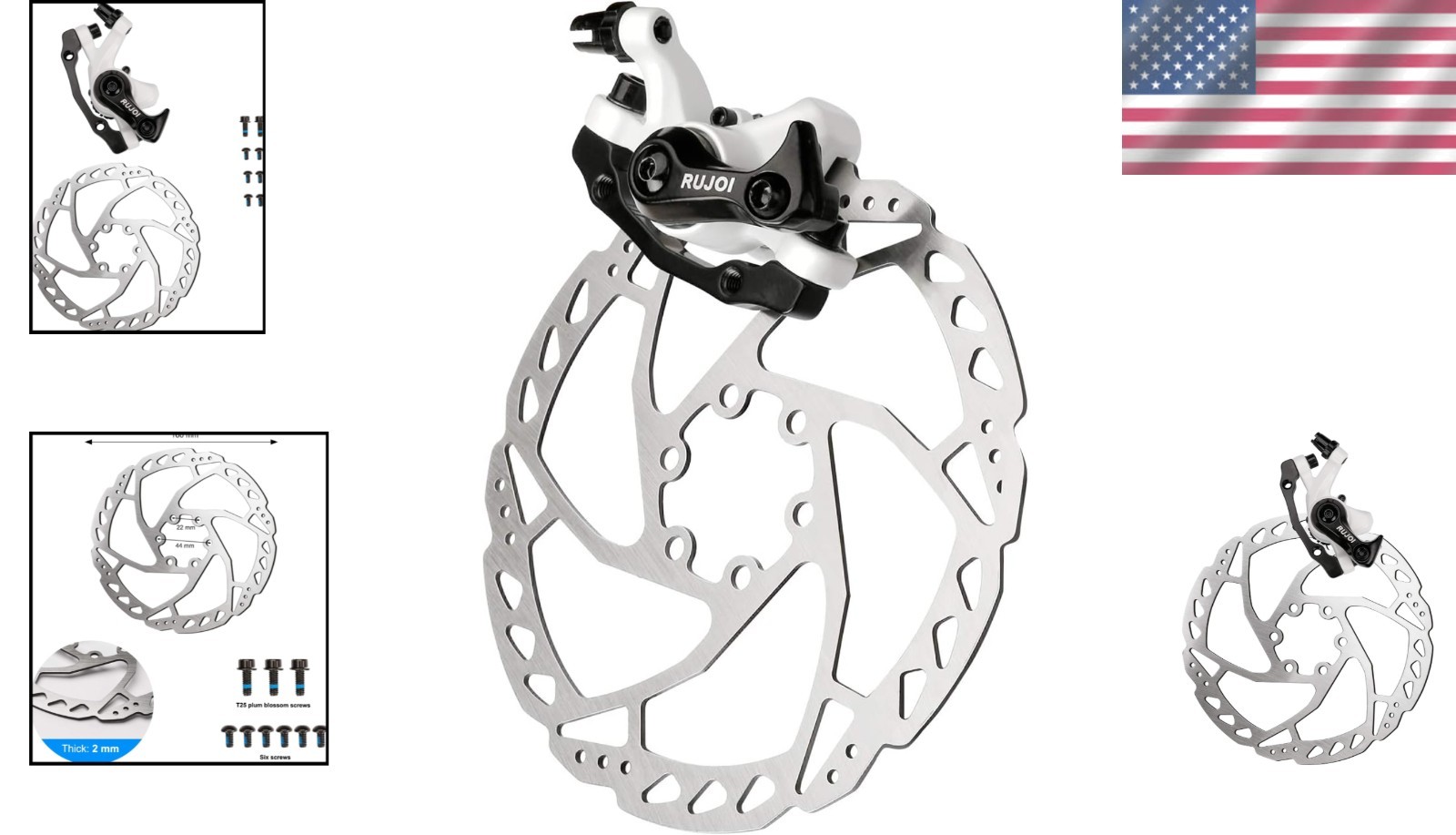 Bike Disc Brake Kit: Aluminum Calipers & 160mm Rotor for Upgrades