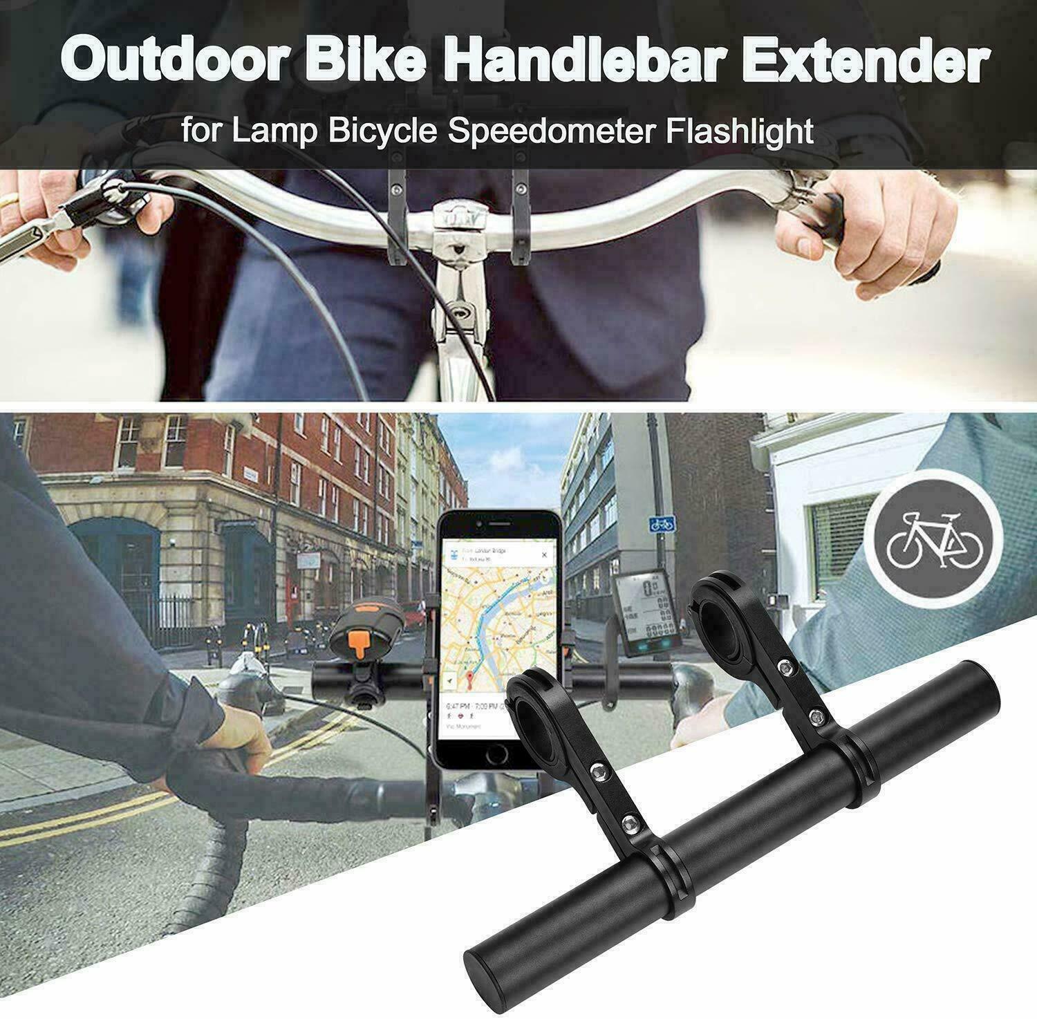 Bike Handlebar Extender Extension Bicycle Bar Mount Headlight GPS Holder Bracket