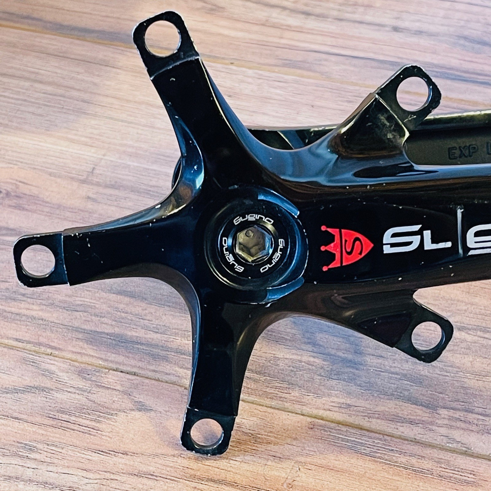 Rare Sugino EXP 130 Road Double Crank Arms 130BCD 172.5 BB30 PF30 Black