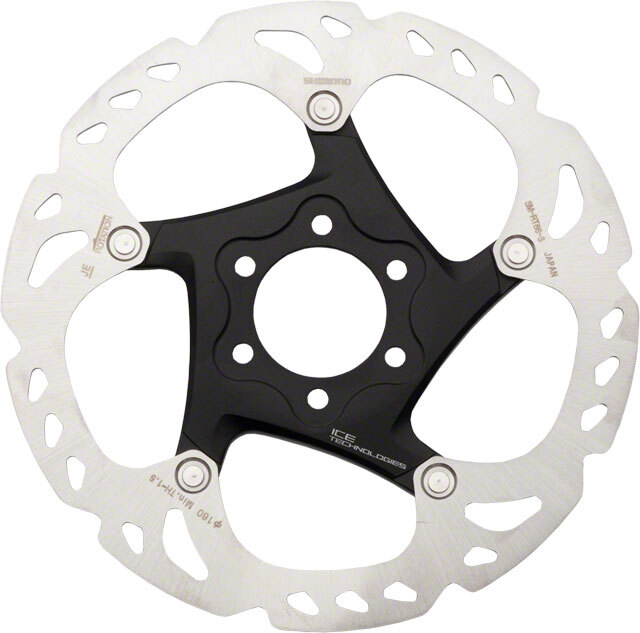 Shimano Deore XT SM-RT86-S2 Disc Brake Rotor – 160mm, 6-Bolt, Silver/Black