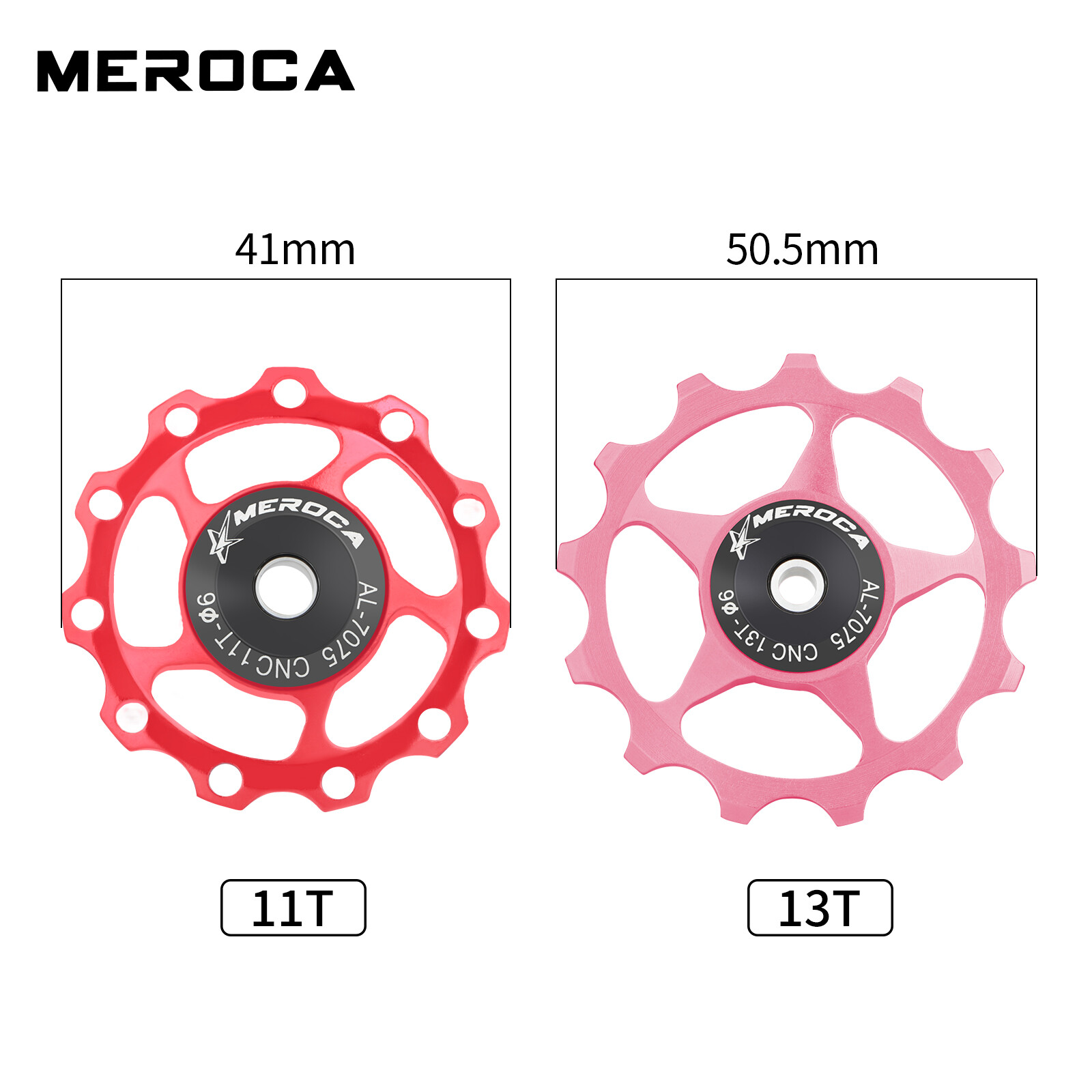 2pcs MTB Rear Derailleur Jockey Wheels Steel Bearing Pulley Bike Guide Roller