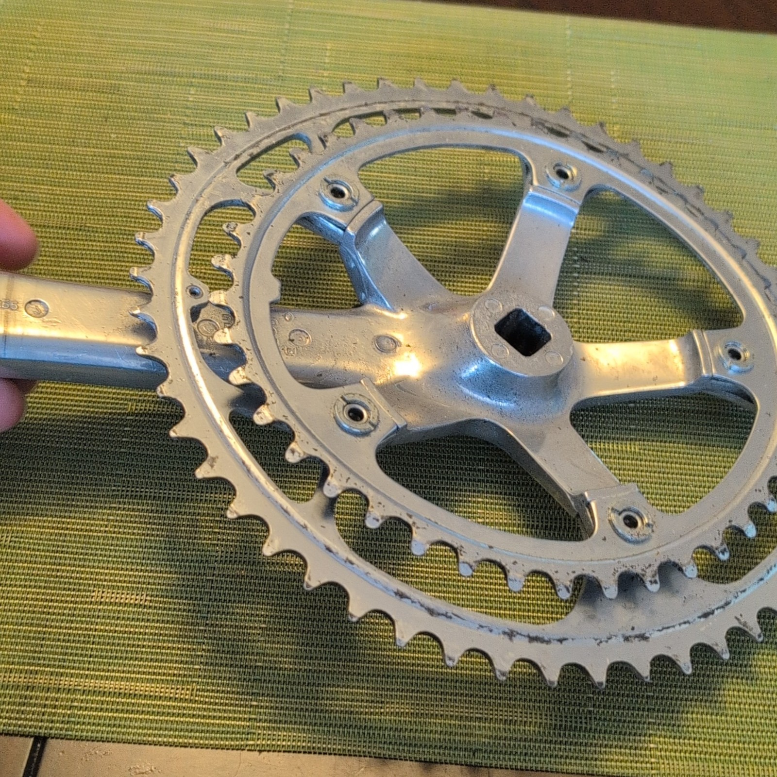 Shimano Exage FC-A350 Road Crankset 165mm BIOPACE 2-Speed Square Taper Silver