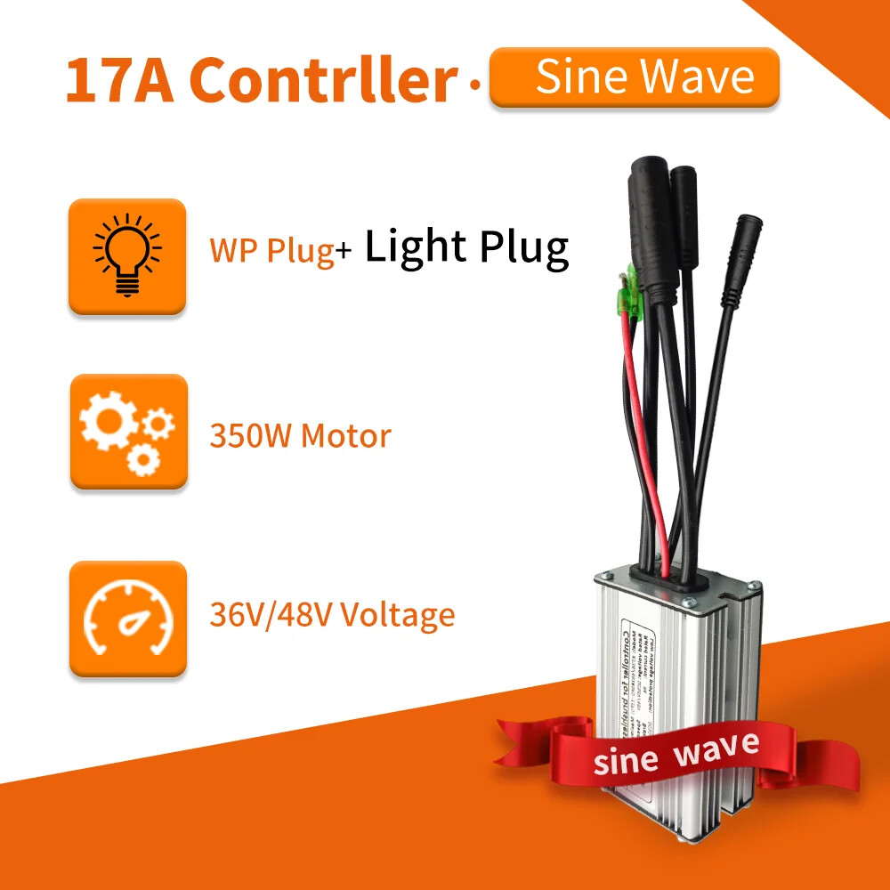 E-bike Controller 36V/48V 250W-1000W Waterproof Plug 15A/17A/22A/25A/30A Motor