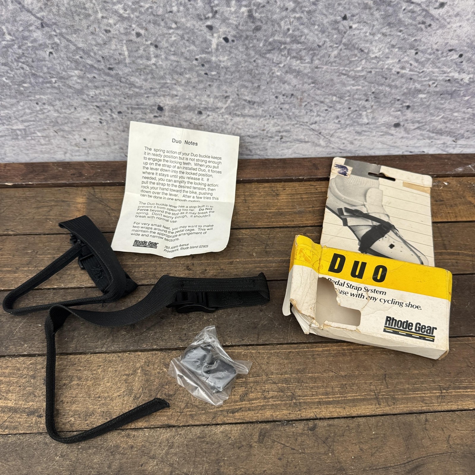 Vintage Rhode Gear Duo Pedal Strap System Cycling Toe Straps Black 50g