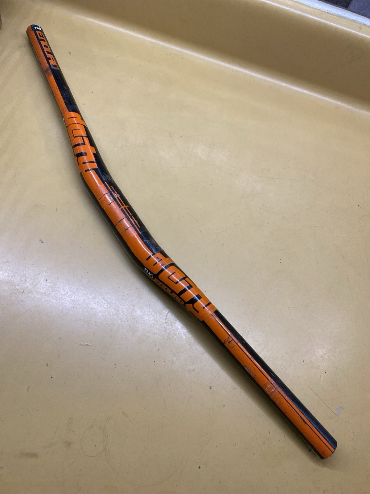 Black & Orange Deity FMO Enduro 600mm x 31.8mm x 20mm Riser Handlebar
