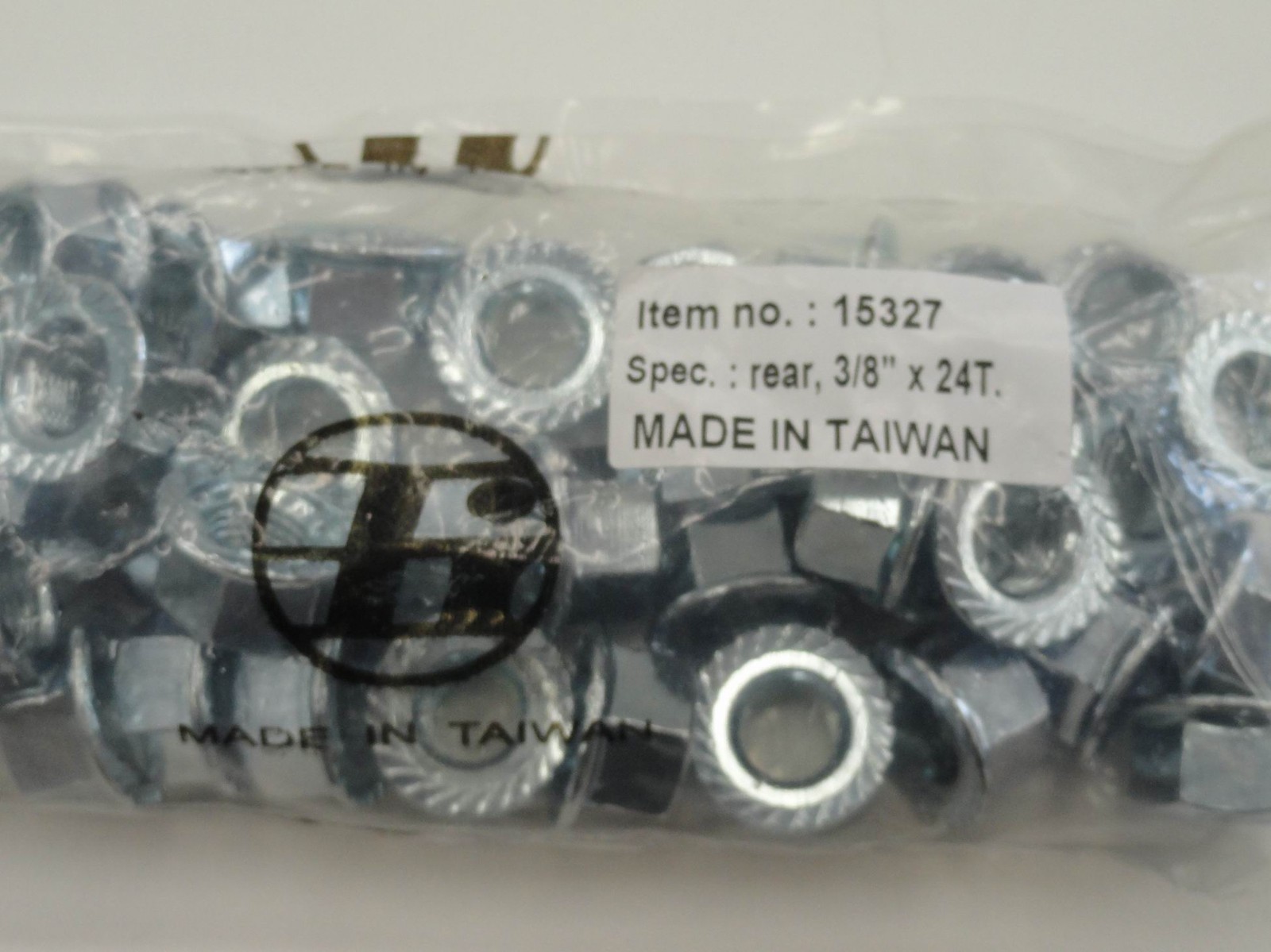 Lot of 20 New Flanged Coaster Brake Axle Nuts 3/8″ x 24T Bicycle