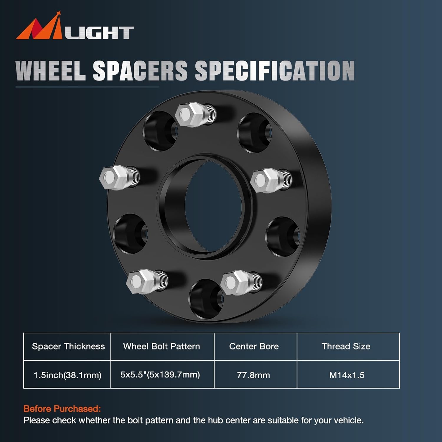 Ram 1500 Wheel Spacers 5×5.5,Hubcentric Wheel Spacer 1.5 inch for Ram 1500 2012