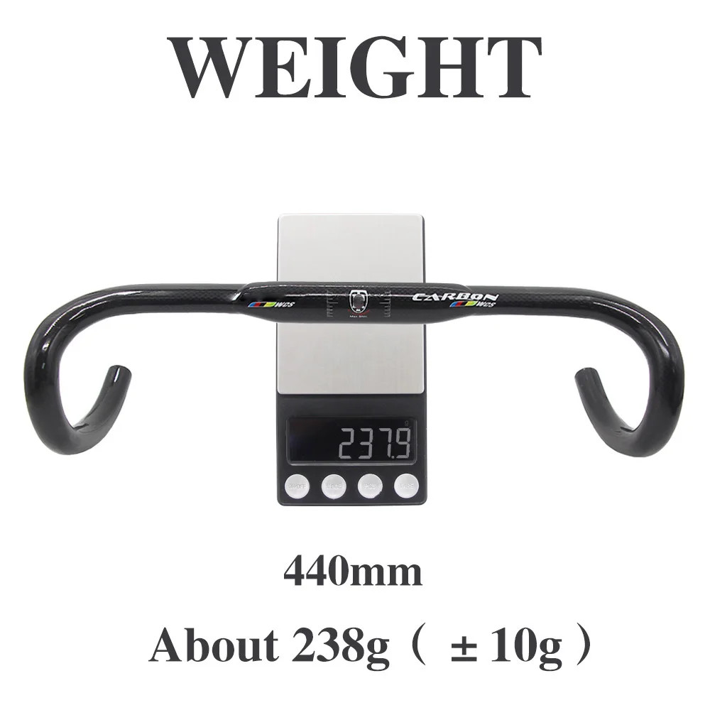 3K Full Carbon Fibre Road Bike Handlebar 31.8*380/400/420/440mm Bike Parts