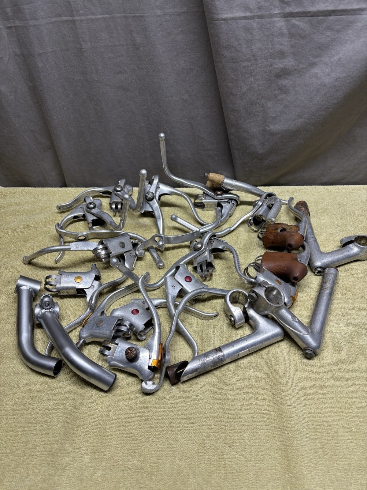 MISC BRAKE LEVERS BARS PARTS LOT SCHWINN AND OTHERS