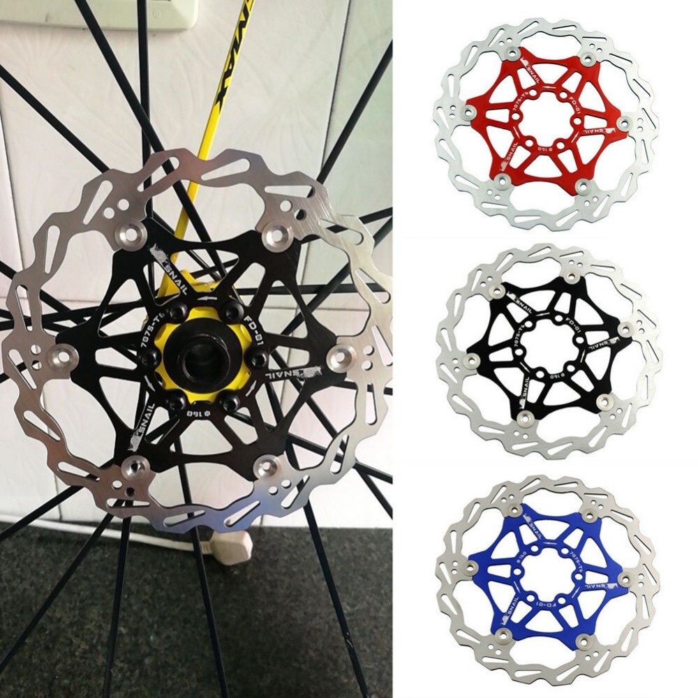 SNAIL Bicycle Disc Brake Rotor MTB Road Bike Floating Rotor 160/180/203mm 6 Bolt