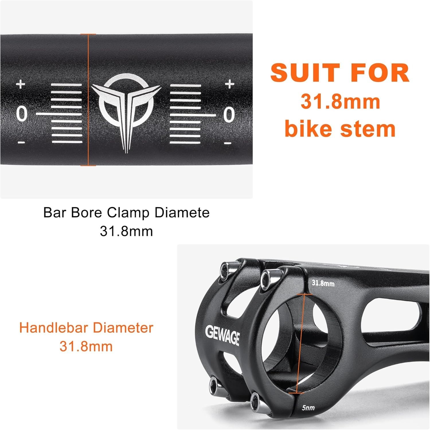 Modern Mountain Bike Riser Handlebar – 55mm Rise