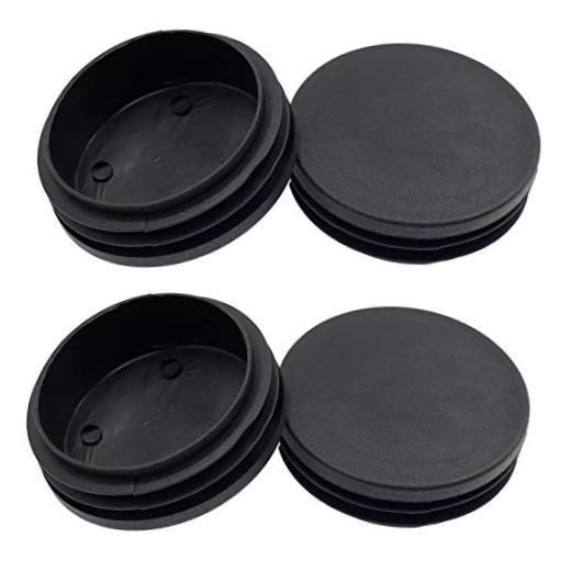 4PCS 76mm (3 Inch) Round Plastic Plug, Round Black Plastic End 76 x 76 4 Pack
