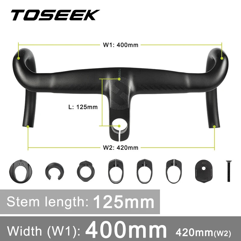 Road Bicycle Carbon Di2 Full Internal Cable Routing 28.6mm Integrated Handlebar