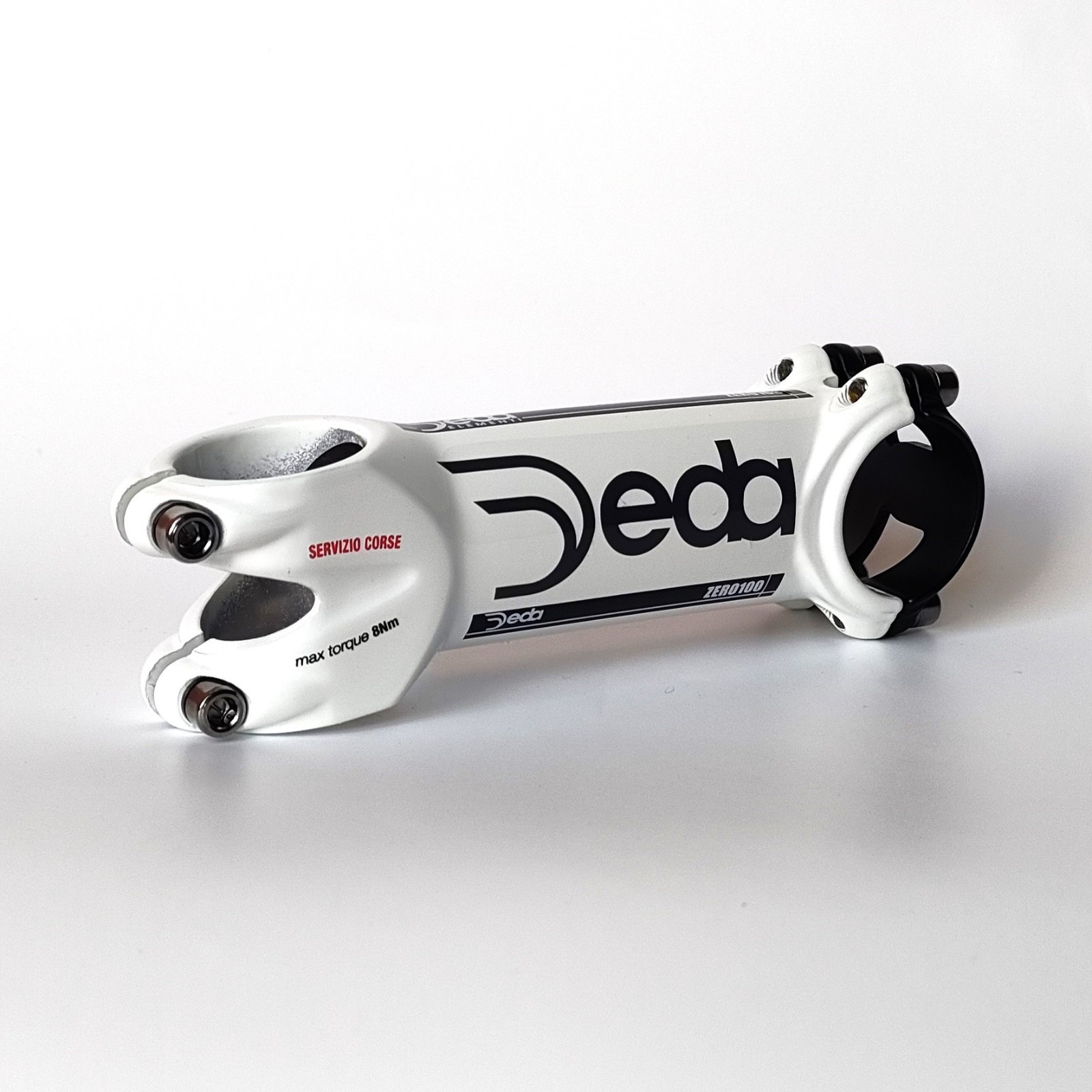 Deda Elementi Zero 100 Servizio Corse Stem [82° x 110 mm], [82° x 120 mm] White