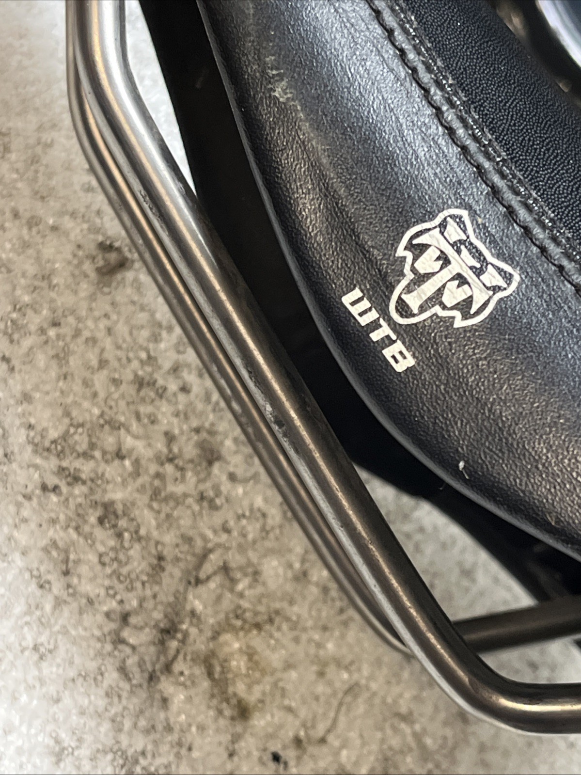 Black WTB Laser V 265mm x 140mm Titanium Rail Saddle