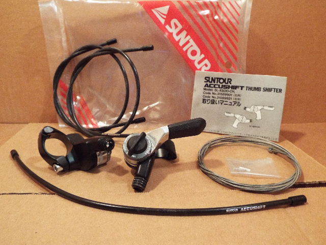 NOS Suntour Alpha-5000 Shifters…6-Speed Index or 5/6/7-Spd Friction Compatible
