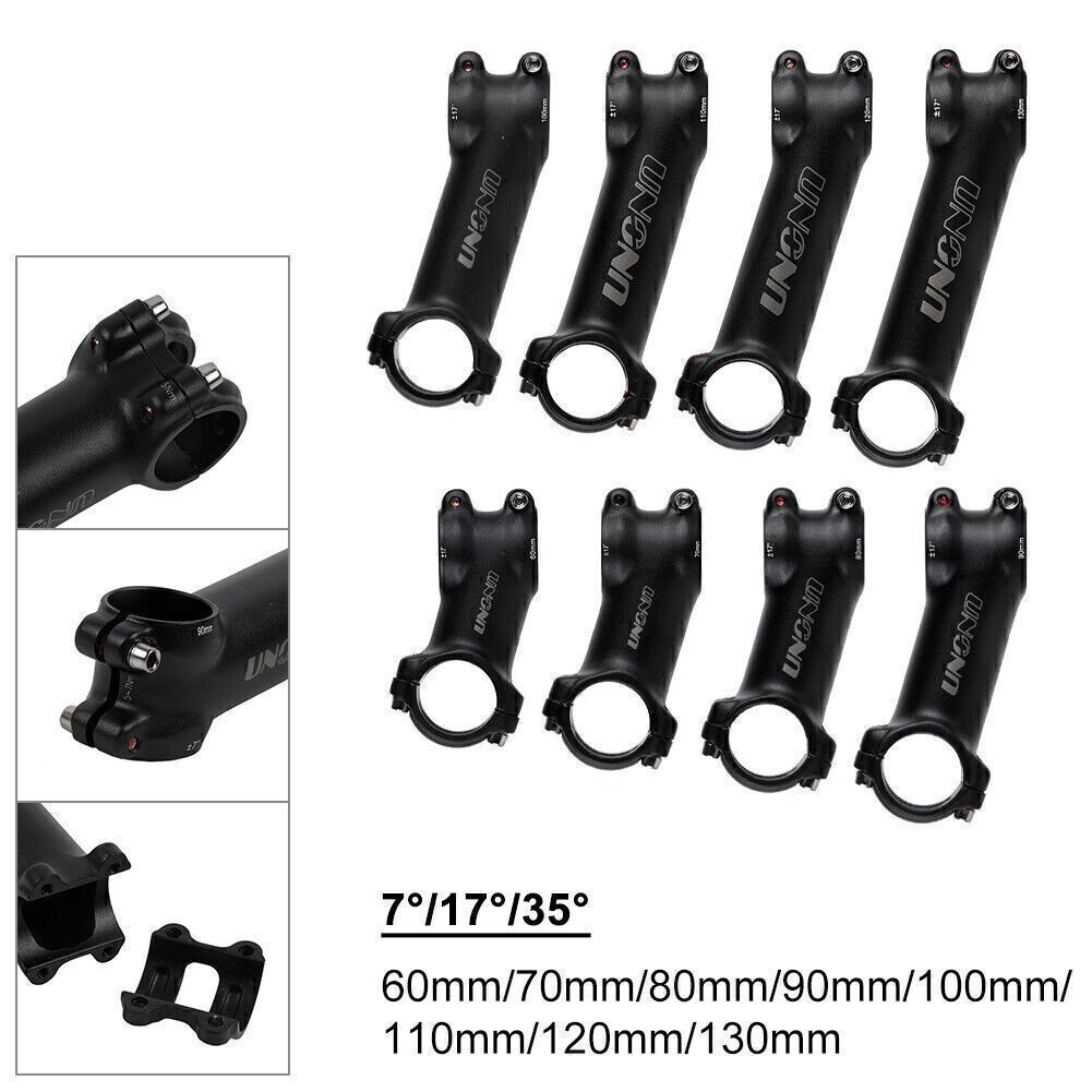 For UNO Aluminum Stem 7°/17°/35°Mountain Road Bike Handlebar Stem 31.8*60-130mm