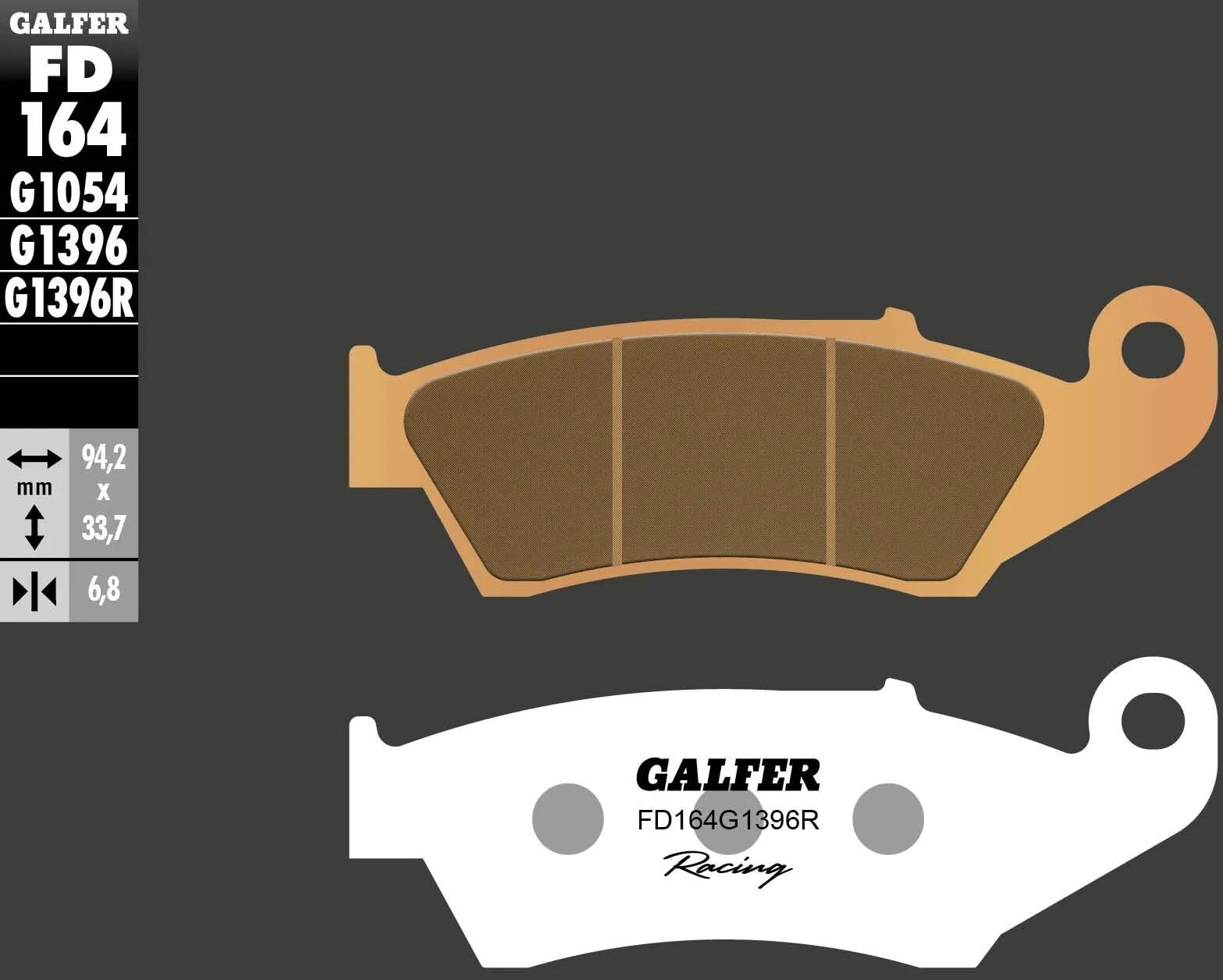 galfer brake pads fd164 brake pad fd164 g1396r sintered metal