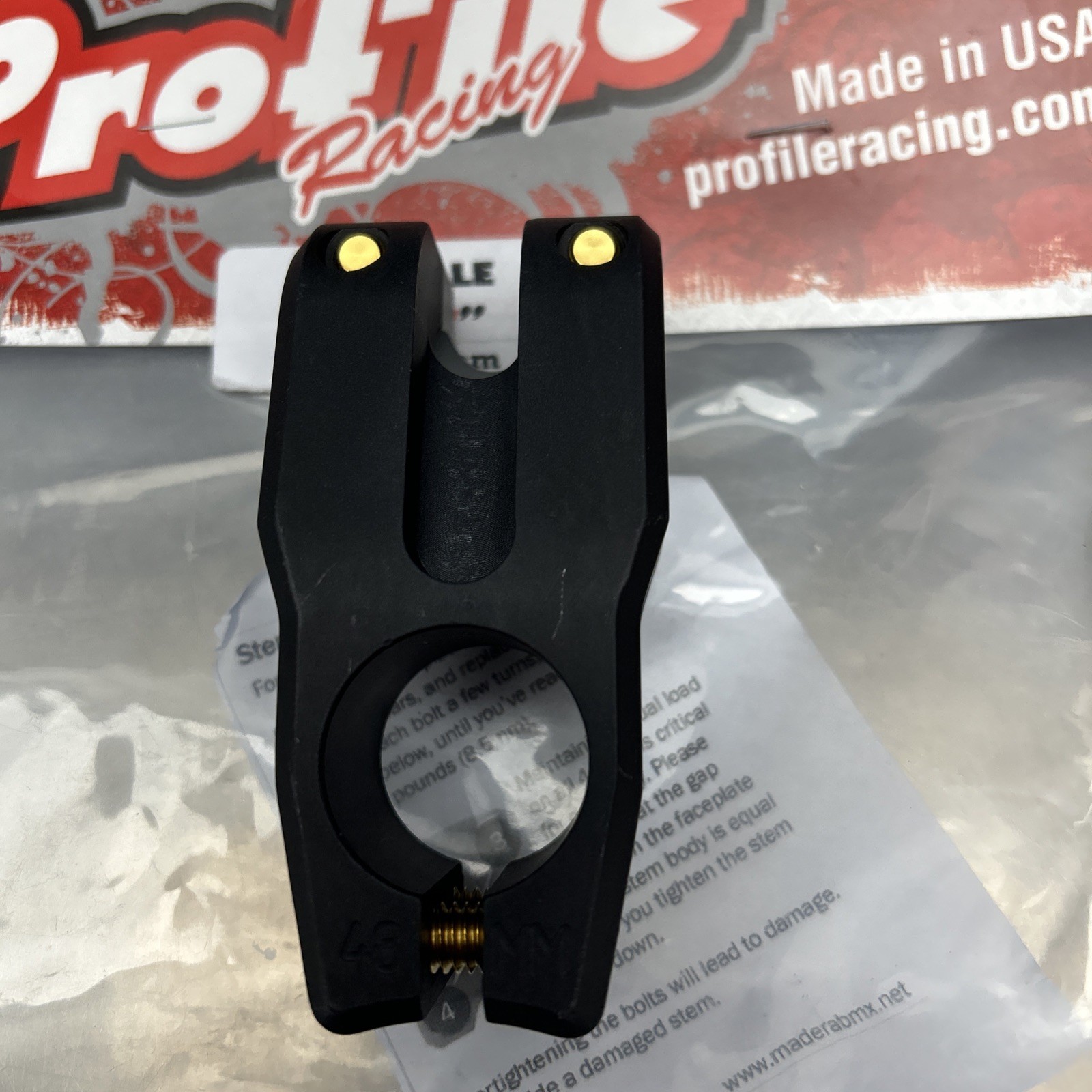 Profile Racing Push Stem F-1 limited Edition Black/gold 48mm